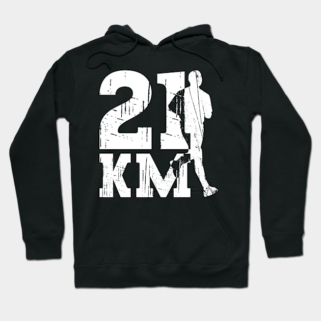 21 km - Half Marathon Runner Marathoner Hoodie by Anassein.os